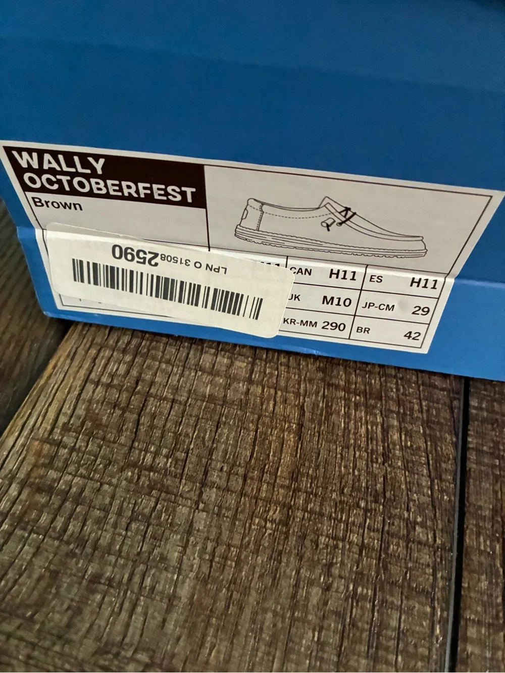 Hey Dude Wally Octoberfest sz 11 Men’s Brown Casual Canvas Shoes nib